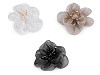Fiore con perle di vetro, da cucire o incollare, dimensioni: Ø 6-7 cm