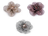 Blume mit geschliffenen Glasperlen zum Aufnähen und Aufkleben Ø 6-7 cm