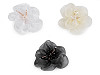 Fleur avec perles de verre, à coudre ou à coller, Ø 6-7 cm