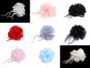 Chiffonblume mit Federn zum Aufnähen und Aufkleben Ø 8-9 cm