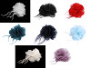 Chiffon Flower with Feathers, to sew-on, glue-on Ø8-9 cm