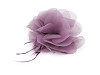 Chiffon Flower with Feathers, to sew-on, glue-on Ø8-9 cm