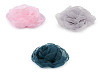 Fiore di rosa, in organza, da cucire o incollare, dimensioni: Ø 8 cm