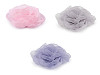 Fiore di rosa, in organza, da cucire o incollare, dimensioni: Ø 8 cm