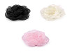 Fiore di rosa, in organza, da cucire o incollare, dimensioni: Ø 8 cm