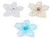 Fleur avec perles à coudre ou à coller, Ø 8 cm