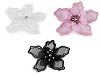 Flower with Beads to sew-on or glue-on Ø8 cm