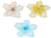 Fleur avec perles à coudre ou à coller, Ø 8 cm