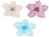 Flower with Beads to sew-on or glue-on Ø8 cm