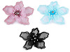 Fleur avec perles à coudre ou à coller, Ø 8 cm
