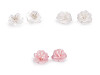Sequin flower with beads Ø3.8 cm
