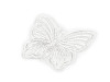 Butterfly embroidered on monofilament for sewing and gluing