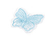 Butterfly embroidered on monofilament for sewing and gluing