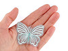 Butterfly embroidered on monofilament for sewing and gluing