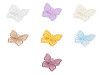 Papillon brodé sur monofilament pour couture et collage