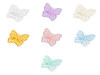 Butterfly embroidered on monofilament for sewing and gluing