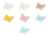 Papillon brodé sur monofilament pour couture et collage