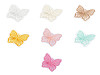 Butterfly embroidered on monofilament for sewing and gluing
