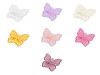 Papillon brodé sur monofilament pour couture et collage