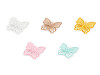 Papillon brodé sur monofilament pour couture et collage