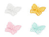 Papillon brodé sur monofilament pour couture et collage