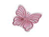 Butterfly embroidered on monofilament for sewing and gluing