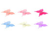 Butterfly with rhinestones, sew- or glue-on, three-layer 3D