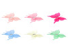 Butterfly with rhinestones, sew- or glue-on, three-layer 3D