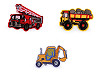 Iron-on patch, tractor, crane, car, excavator, firefighters