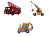 Iron-on patch, tractor, crane, car, excavator, firefighters