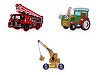 Nažehlovačka traktor, žeriav, auto, bager, hasiči