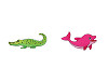 Iron-on patch turtle, crocodile, dolphin, shark
