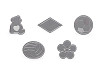 Reflective iron-on patch, mix of patterns and sizes