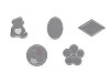 Reflective iron-on patch, mix of patterns and sizes