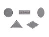 Reflective iron-on patch, mix of patterns and sizes