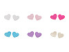 Iron-on patch, Heart with all-over embroidery