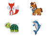 Toppe termoadesive, motivo: cane, pollo, volpe, cavallo, tartaruga, delfino, coccodrillo, procione