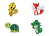 Patchs thermocollants : chien, poulet, renard, cheval, tortue, dauphin, crocodile, raton laveur
