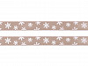 Ripsband Schneeflocken Breite 10 mm Weihnachten