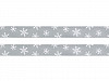 Christmas Ribbon with Snowflakes width 10 mm