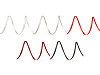 Double Faced Satin Ribbon with Lurex width 3 mm, Christmas