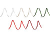 Atlasband mit Lurexkante , Breite 3 mm, beidseitig, weihnachtlich