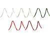 Double Faced Satin Ribbon with Lurex width 3 mm, Christmas