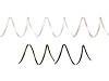 Atlasband mit Lurexkante , Breite 3 mm, beidseitig, weihnachtlich