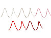 Atlasband mit Lurexkante , Breite 3 mm, beidseitig, weihnachtlich