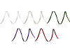 Double Faced Satin Ribbon with Lurex width 3 mm, Christmas