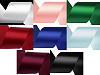 Paquets de ruban satiné par 3 m, largeur 50 mm