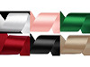 Paquets de ruban satiné par 3 m, largeur 50 mm