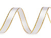 Atlasband mit Lurexkante, Breite 10 mm, weihnachtlich