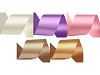 Paquets de ruban satiné double face, par 5 m, largeur 50 mm